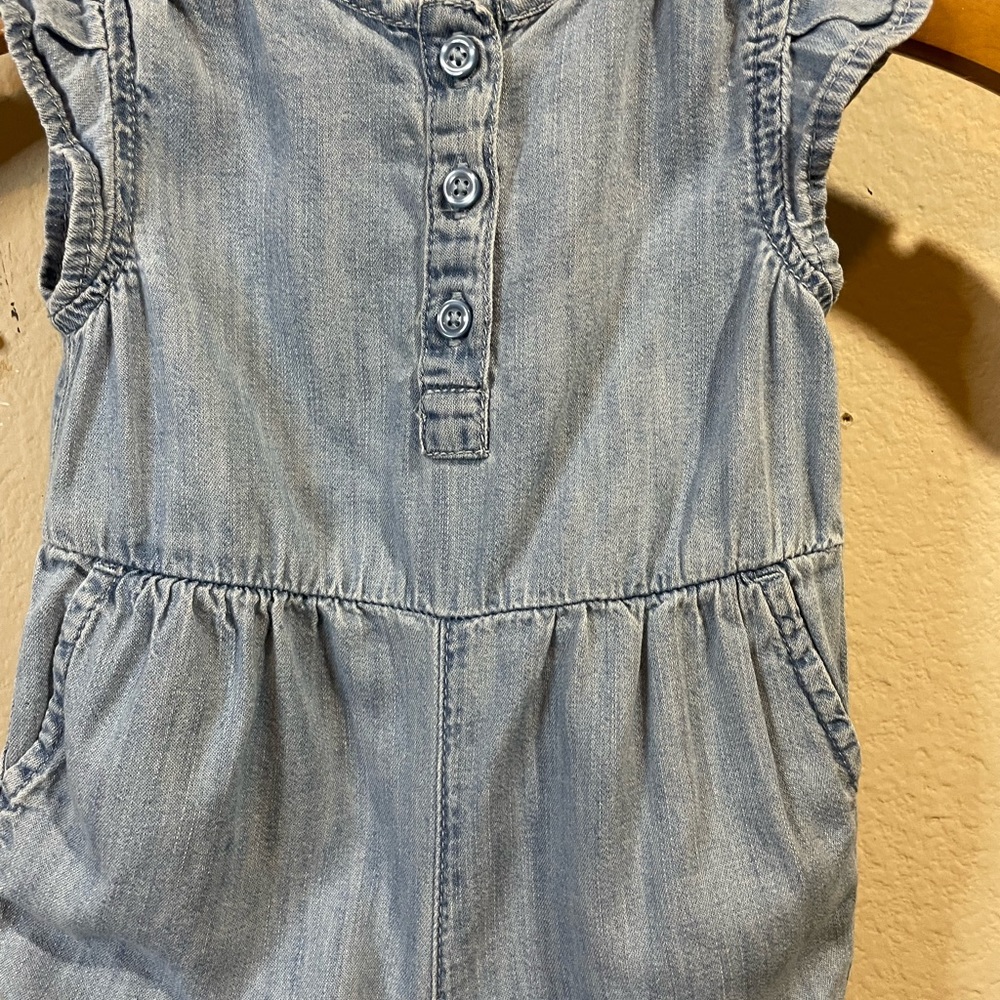 Gap Denim 3-6m Baby Short Romper - Picture 2 of 4